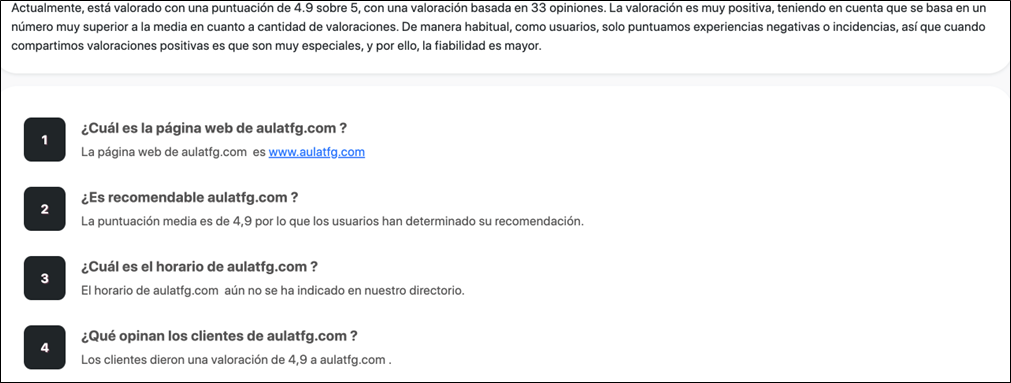 Opiniones AulaTFG Aula TFG Opiniones AulaTFG Aula TFG