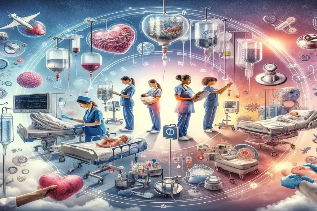 Dibujos de enfermeras en sus labores diarias