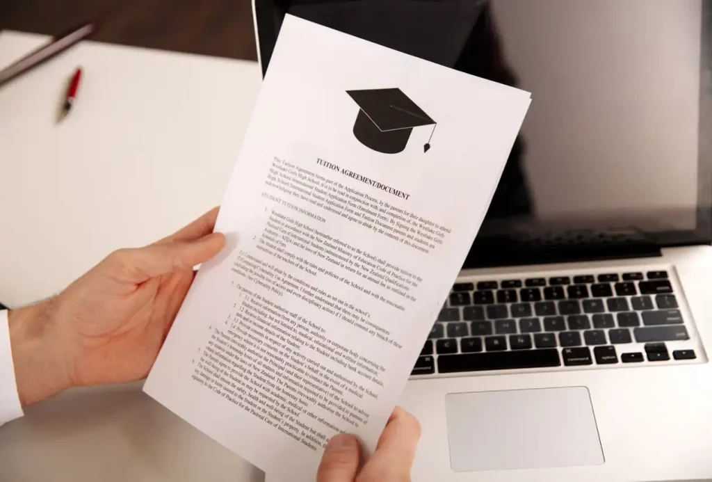 Estudiante con certificación créditos TFG en España